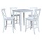 International Concepts Rectangle 30 in x 30 in CounterHeight Dining Table, 4 X-Back Stools, White, 30 in W, 48 in L, 36 in H K08-3030-S6132-4 - alternate 1